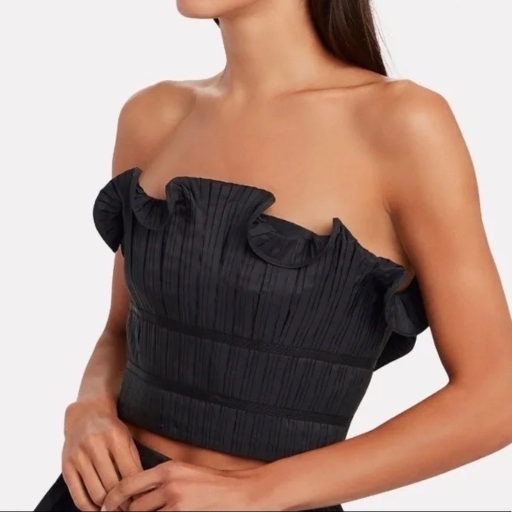 Amur Oriel Ruffled Crop Top S - Picture 2 of 11